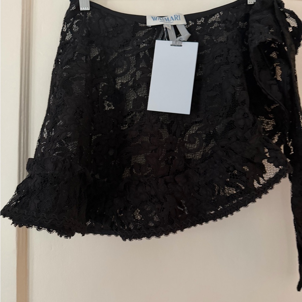 Waimari Elegant Black Lace Swim Coverup